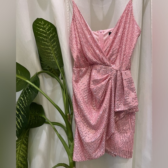 Double Crazy Dresses & Skirts - BRAND NEW Double Crazy Pink Sequin Mini Dress Size S